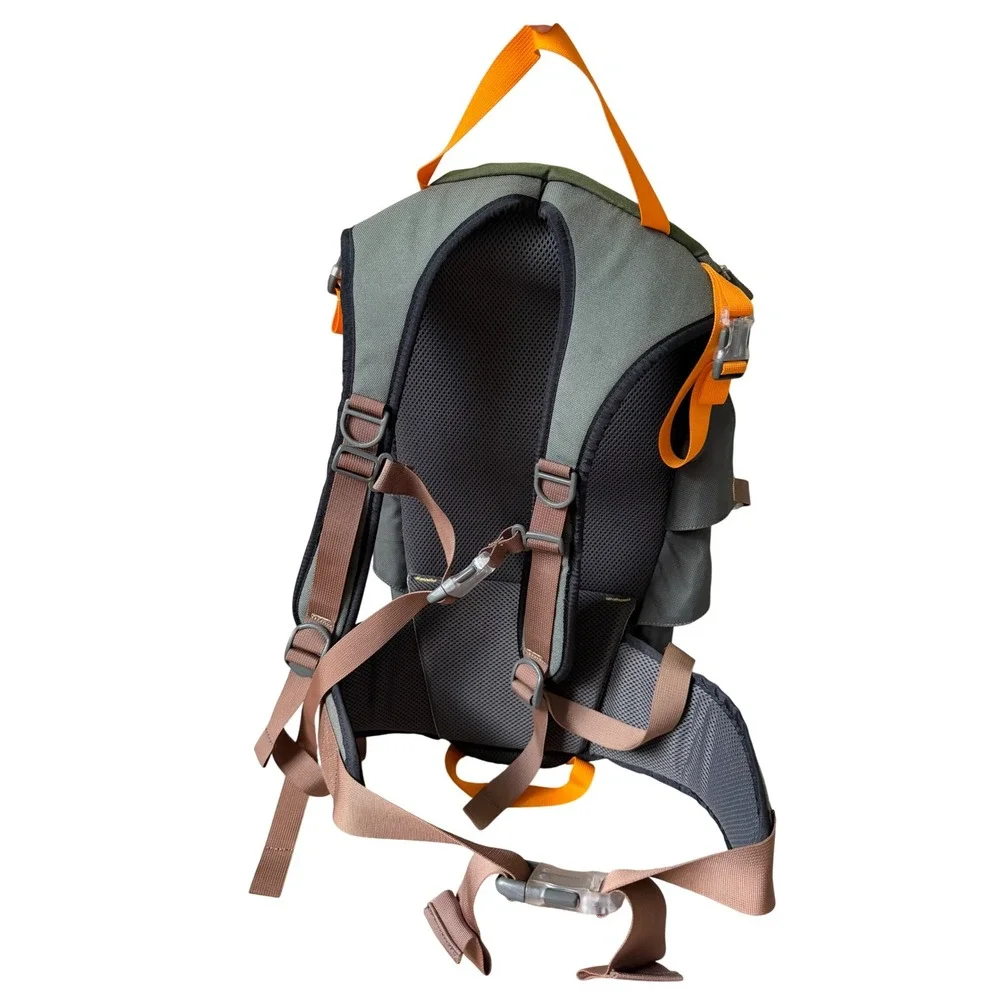 Vintage Vortex Hiking Backpack Internal Frame Green Gray Orange Y2K Gorpcoe